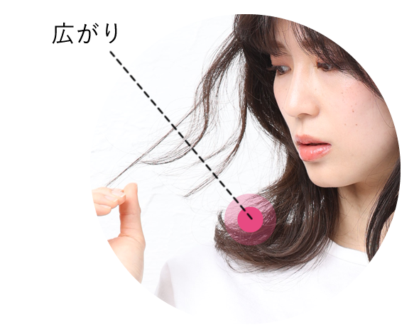 毛先のパサつき