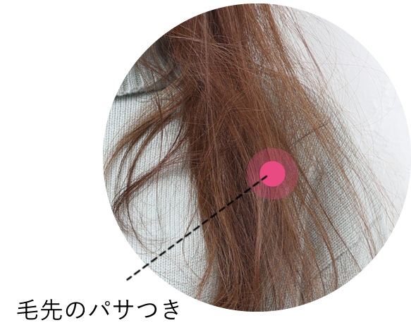 髪のぱさぱさ・広がり