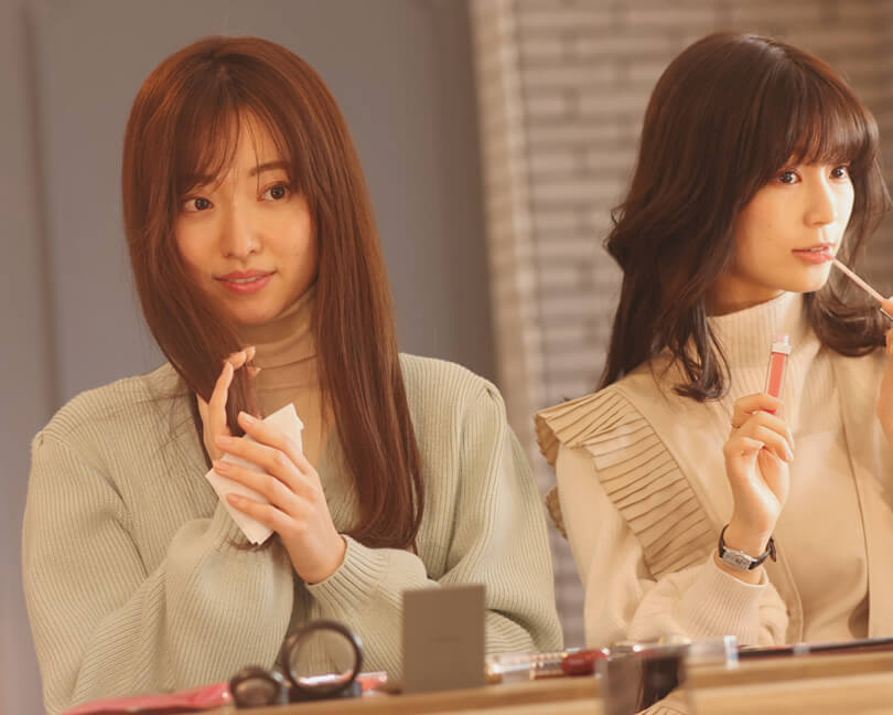 メイクと一緒にヘアもお直し！